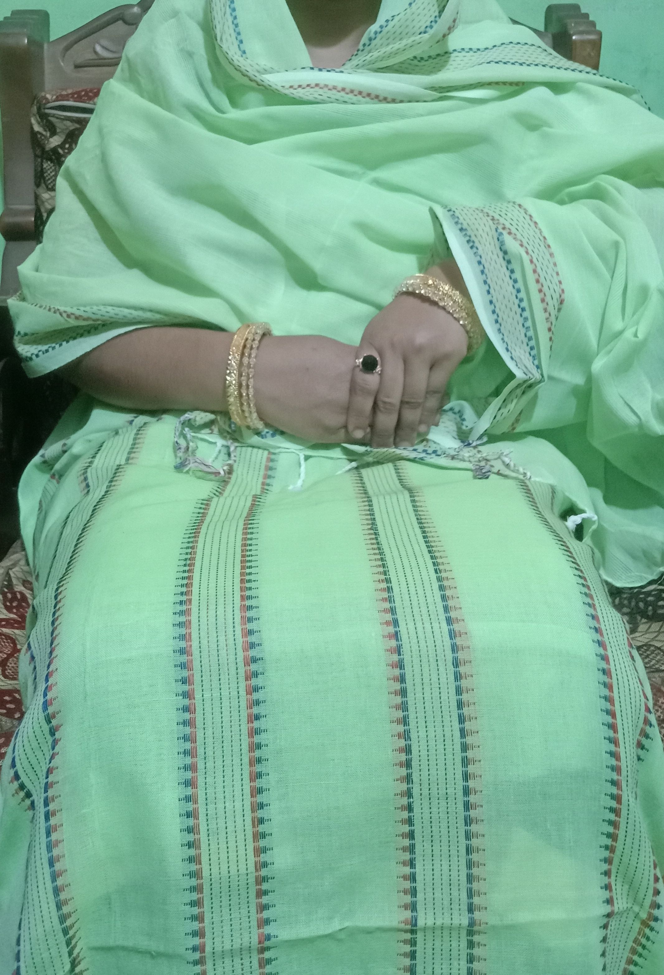 তাতের থ্রি পিস,
