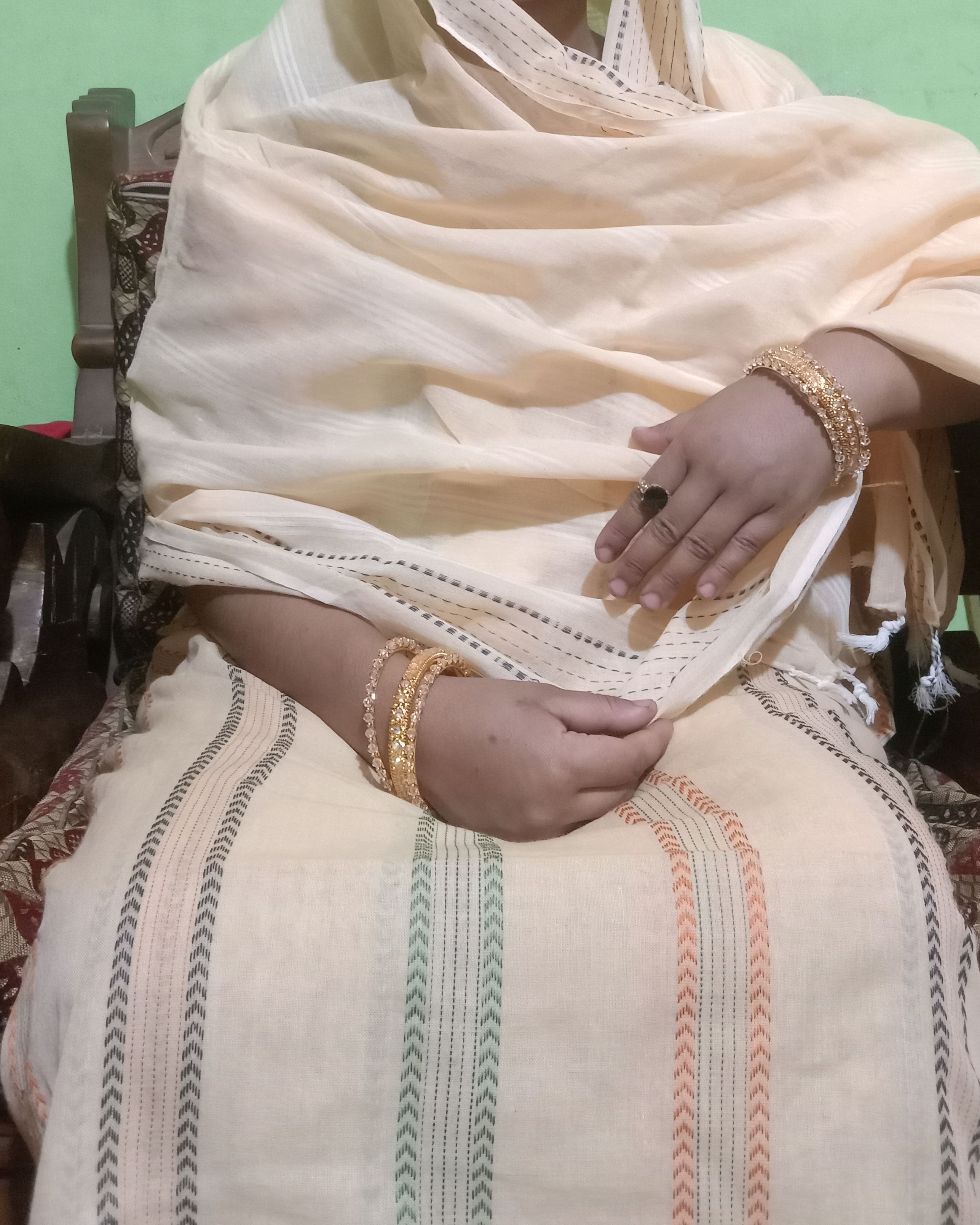 তাতের থ্রি পিস।.